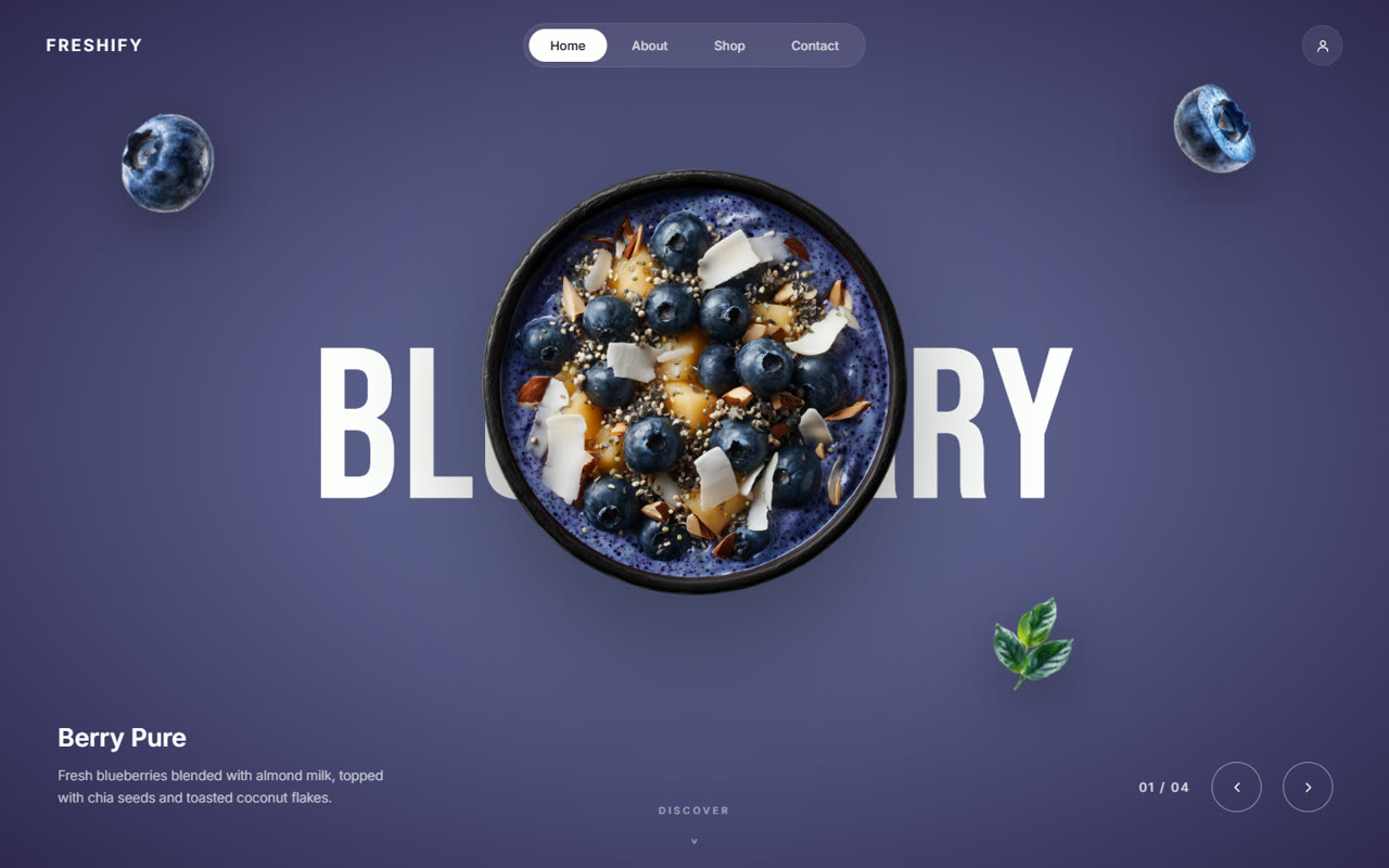 Freshify home page