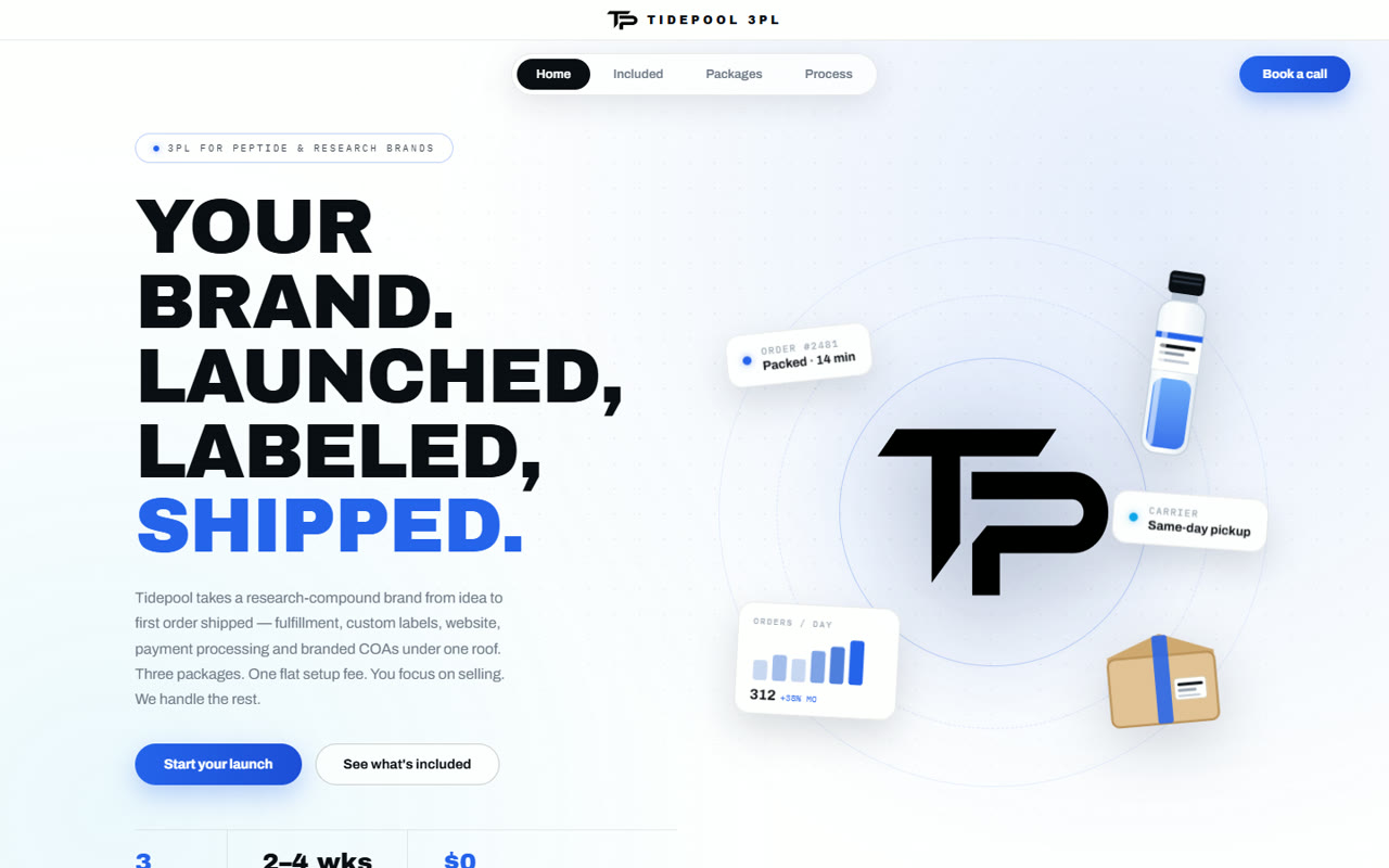 Tidepool 3PL home page